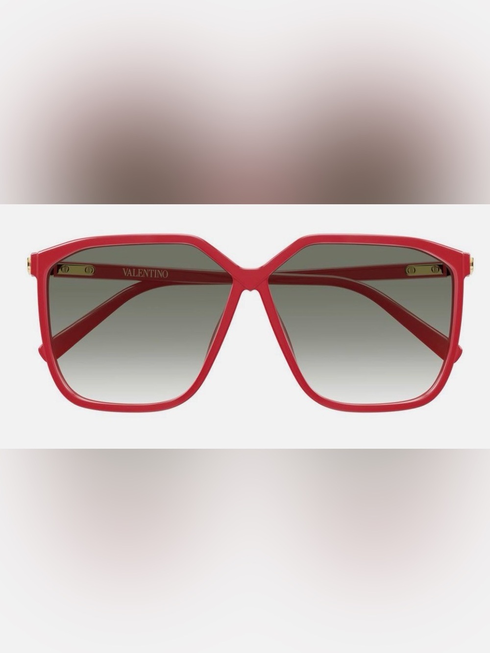 NEW AUTHENTIC Valentino VG0025S Red-Grey Gradient Square Sunglasses!